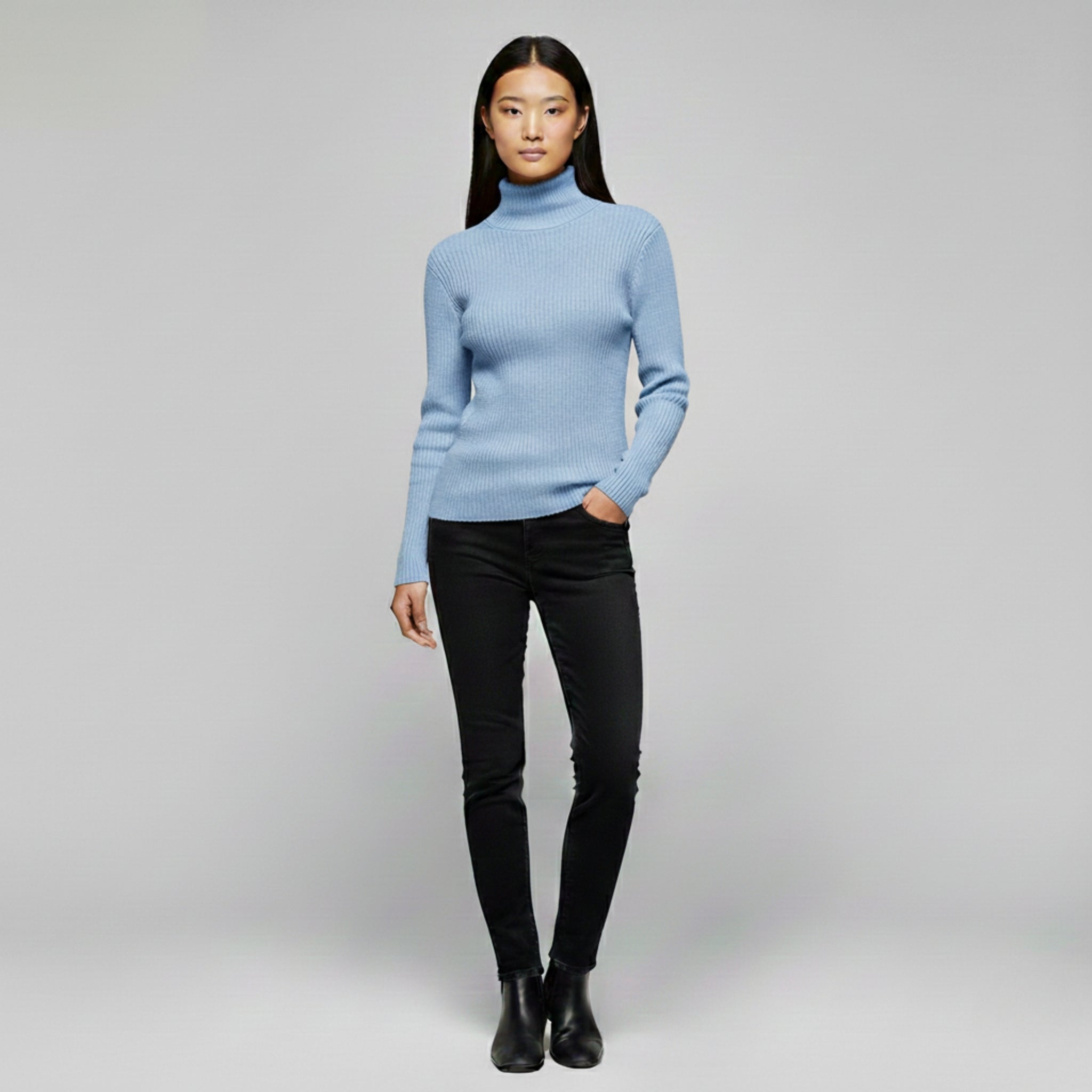 Merino Wool Turtleneck Sweater