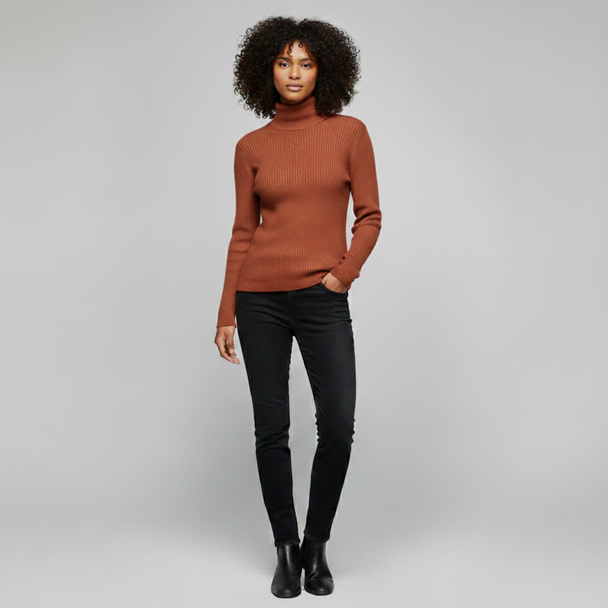 Merino Wool Turtleneck Sweater