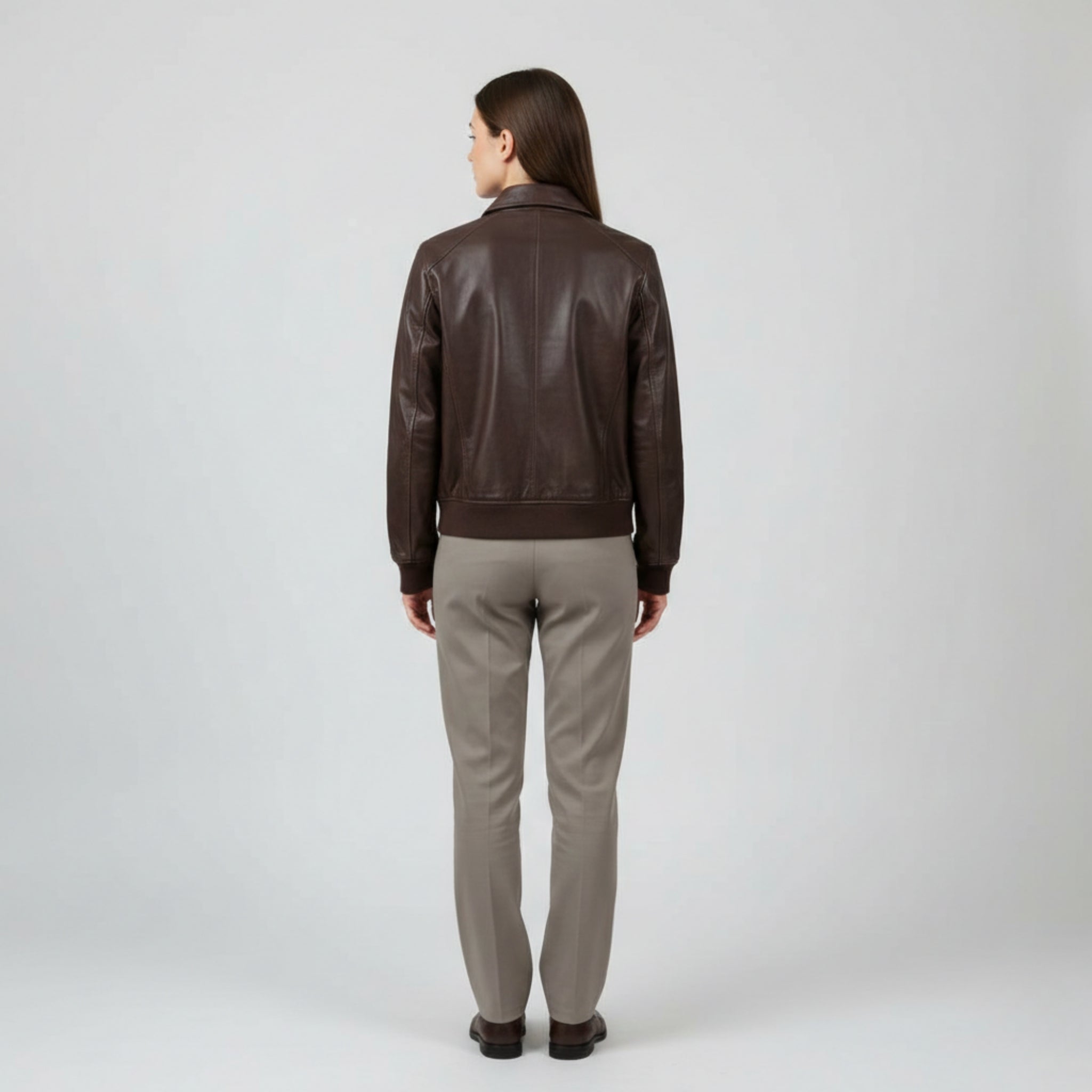 Faux Leather Bomber Jacket