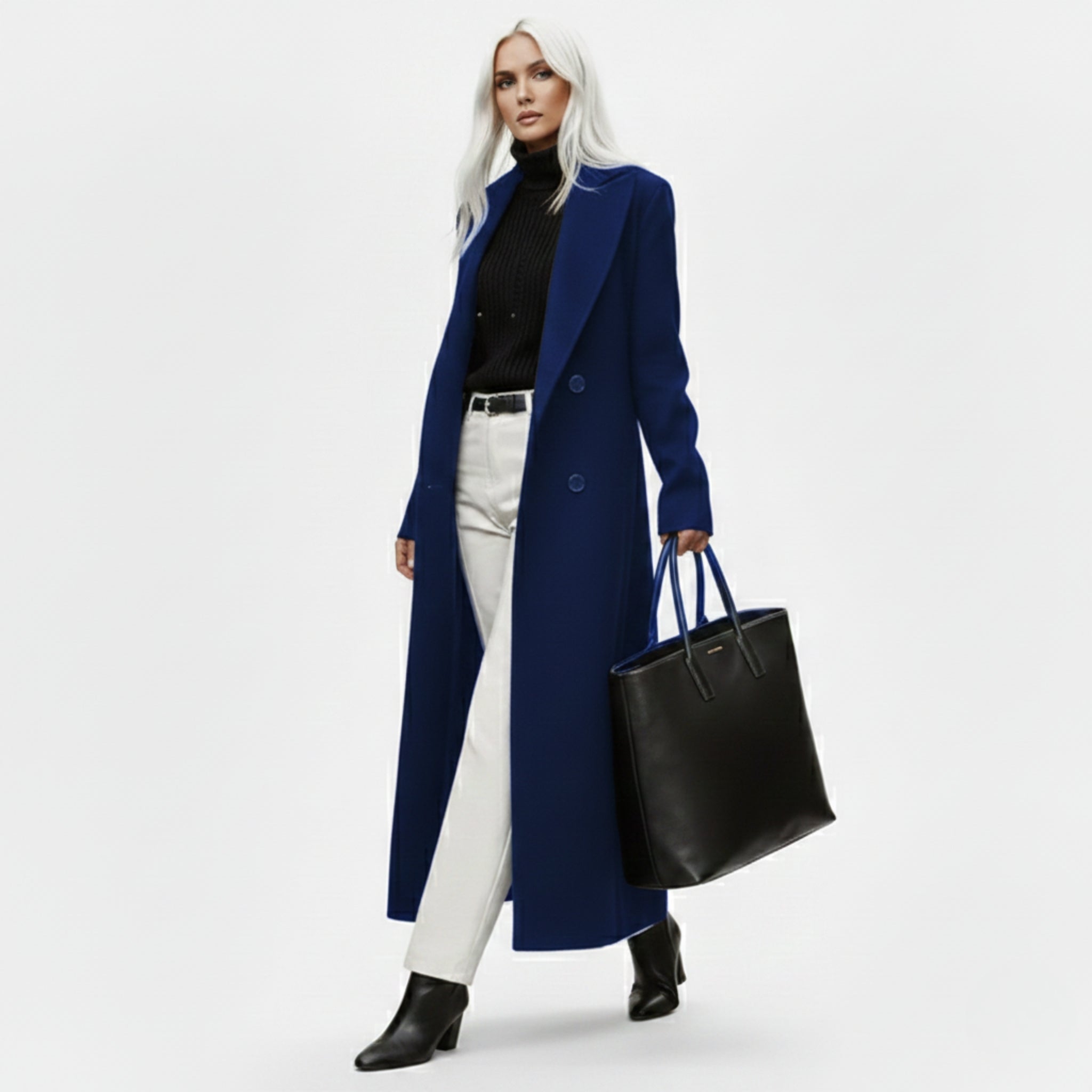 Structured Wool Blend Winter Coat