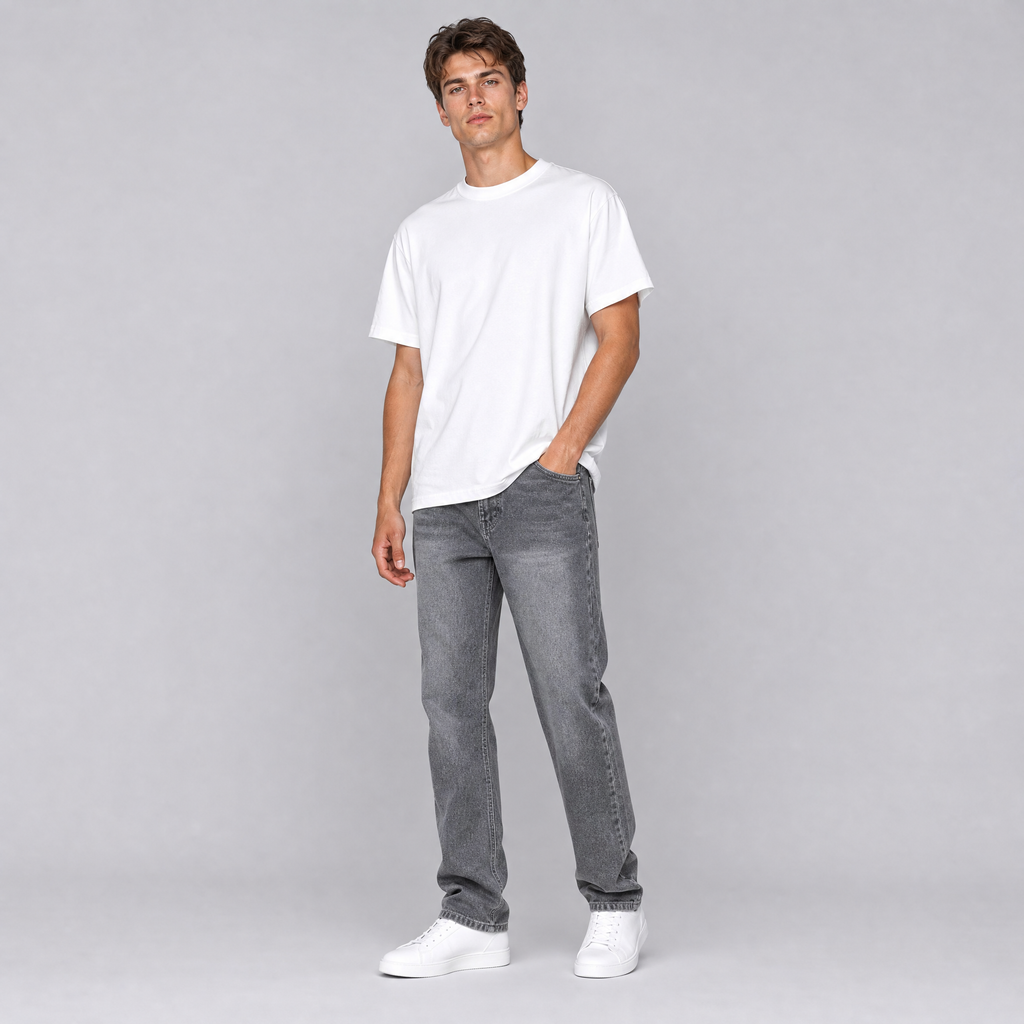 Men's Heavyweight Straight-Fit Denim Jeans